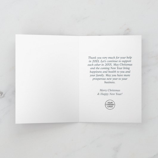 Landschap Wreate Holiday kerst Corporate Bedankkaart (Binnen)