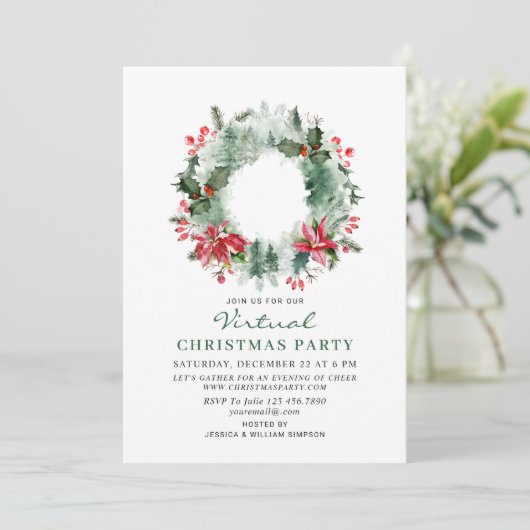 Landschap Wreater Forest VIRTUAL kerstparty Kaart (Staand voorkant)