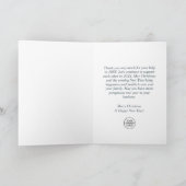 Landschap Wreath Holiday kerstgroet Bedankkaart (Binnen)