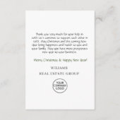 Landschap Wreath Holly Berry Pine Forest Kerstmis Bedankkaart (Achterkant)