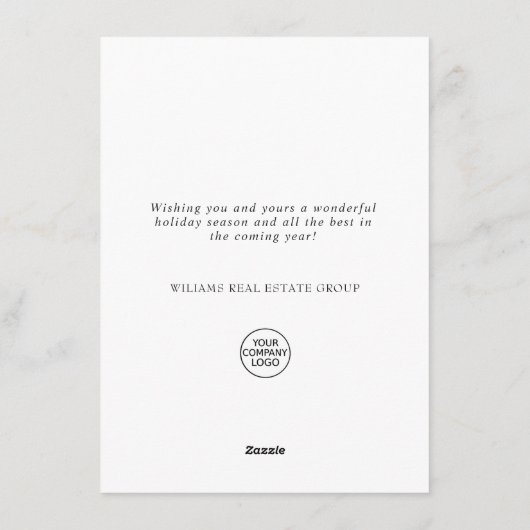 Landschap Wreath Holly Berry Pine Forest Kerstmis Feestdagenkaart (Achterkant)