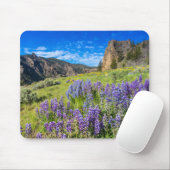 Landschap Yellowstone National Park Wildbloemen Muismat (Met muis)