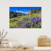 Landschap Yellowstone National Park Wildbloemen Poster (Keuken)