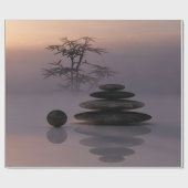 Landschap, Zen Stenen, Bamboe Cadeaupapier (Vlak)