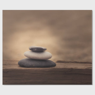 Landschap, Zen stenen bruin Cadeaupapier