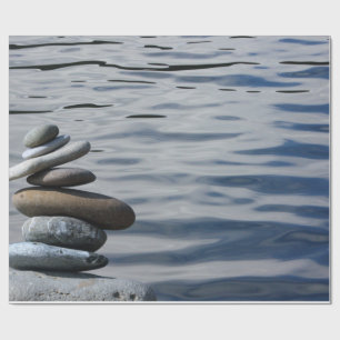 Landschap, Zen stenen, Zee Cadeaupapier