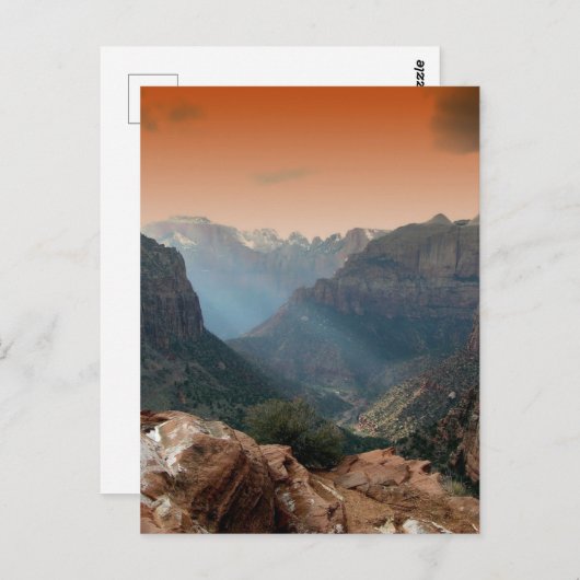 Landschap Zion National Park Briefkaart (Voorkant / Achterkant)