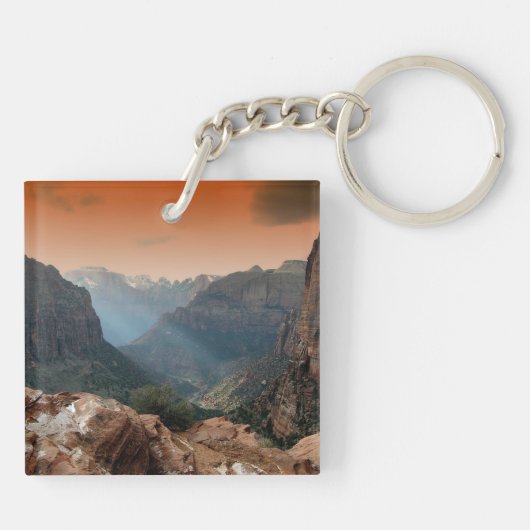 Landschap Zion National Park Sleutelhanger (Achterkant)