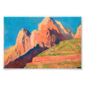 Landschap Zion National Park van Maynard Dixon Foto Afdruk (Voorkant)