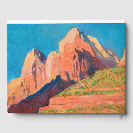 Landschap Zion National Park van Maynard Dixon Gastenboek (Achterkant)