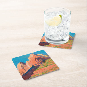 Landschap Zion National Park van Maynard Dixon Kartonnen Onderzetters