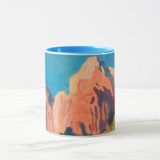 Landschap Zion National Park van Maynard Dixon Mok (Midden)