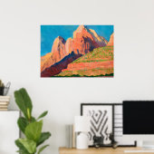 Landschap Zion National Park van Maynard Dixon Poster (Thuiskantoor)