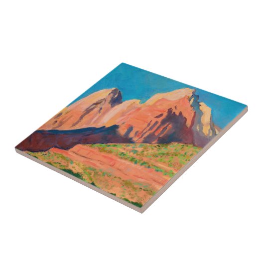 Landschap Zion National Park van Maynard Dixon Tegeltje (Zijkant)
