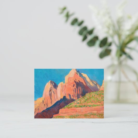 Landschap Zion National Park van Maynard Dixon Visitekaartje (Staand voorkant)