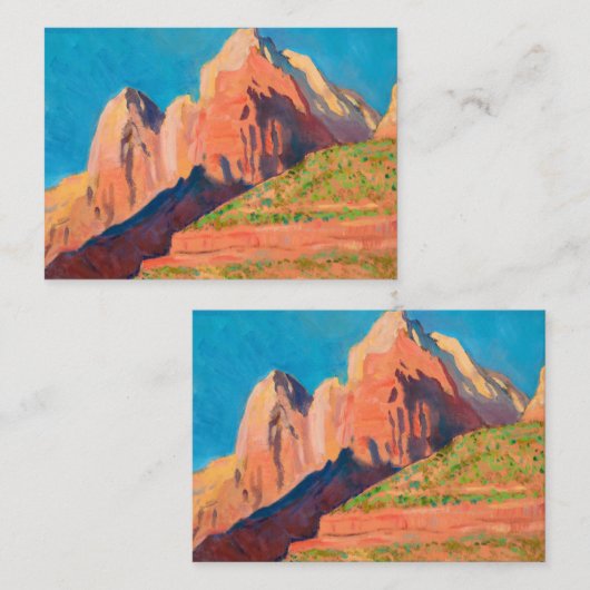 Landschap Zion National Park van Maynard Dixon Visitekaartje (Voorkant / Achterkant)
