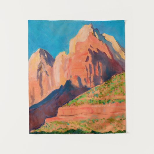 Landschap Zion National Park van Maynard Dixon Wandkleed (Voorkant)