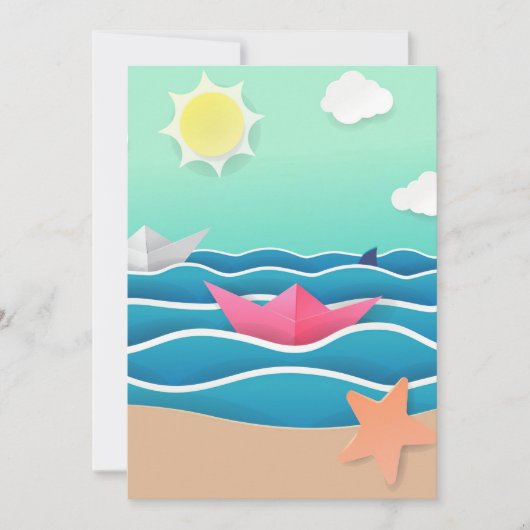 Landschap zomervakantie bedankkaart (Voorkant)