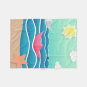 Landschap zomervakantie fleece deken (Voorkant (Horizontaal))
