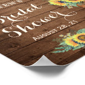 Landschap Zonnebloemen Meisjes Laarzen Lichten Bru Poster (Hoek)