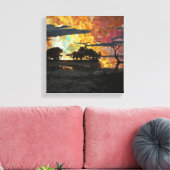 LANDSCHAP ZONSONDERGANG CANVAS AFDRUK (Insitu (Woonkamer))