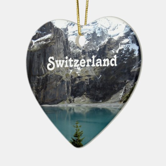 Landschap Zwitserland Keramisch Ornament (Links)