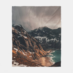 LANDSCHAPE FOTOGRAFIE VAN BROWN MOUNTAIN IN HET VL FLEECE DEKEN