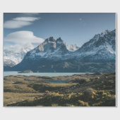 LANDSCHAPE FOTOGRAFIE VAN ZWARTE EN WITTE MOUNTAIN CADEAUPAPIER (Vlak)