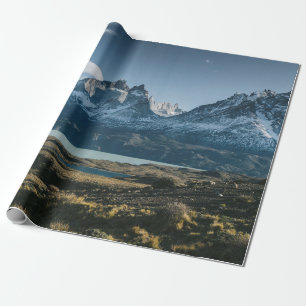 LANDSCHAPE FOTOGRAFIE VAN ZWARTE EN WITTE MOUNTAIN CADEAUPAPIER