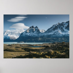 LANDSCHAPE FOTOGRAFIE VAN ZWARTE EN WITTE MOUNTAIN POSTER