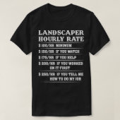 Landschaper-uurtarief T-shirt (Design voorkant)