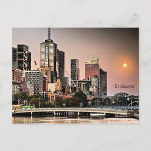 Landschapfoto van de stad Brisbane, Australië Briefkaart