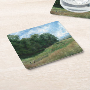 Landschappelijk Landschaps Pad – Vintage Landschap Kartonnen Onderzetters