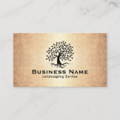 Landschappelijk ontwerp en startbaan Logo  goud Visitekaartje (Voorkant)