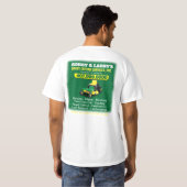 Landschappelijk ontwerp grasgrasgrassnijdende Sjab T-shirt (Achterkant volledig)