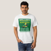 Landschappelijk ontwerp grasgrasgrassnijdende Sjab T-shirt (Voorkant volledig)