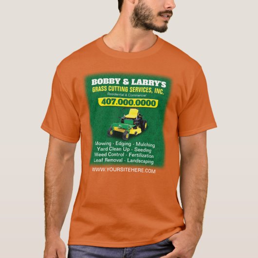 Landschappelijk ontwerp grasgrasgrassnijdende Sjab T-shirt (Voorkant)