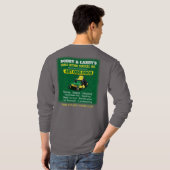 Landschappelijk ontwerp grasgrasgrassnijdende Sjab T-shirt (Achterkant volledig)