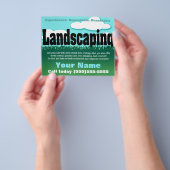 Landschappelijk ontwerp. Lawn service.  Flyer (Hand)