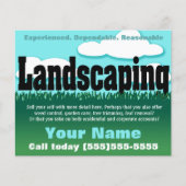 Landschappelijk ontwerp. Lawn service.  Flyer (Voorkant)