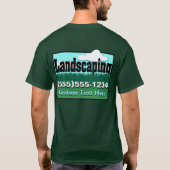 Landschappelijk ontwerp. Stadszorg. Adverteer zake T-shirt (Achterkant)