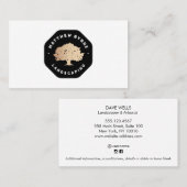 Landschappelijk ontwerp van boomschaar Emblem Busi Visitekaartje (Voorkant / Achterkant)