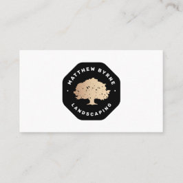 Landschappelijk ontwerp van boomschaar Emblem Busi Visitekaartje