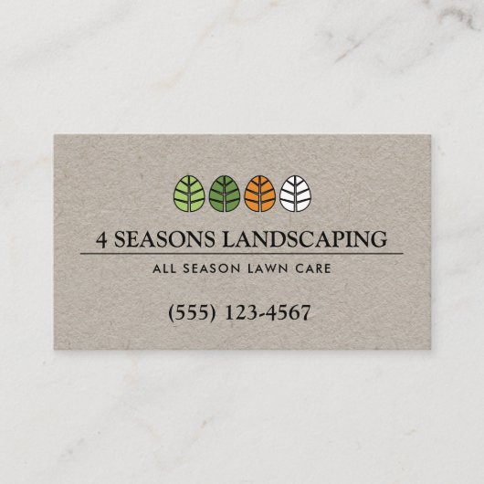 Landschappelijk ontwerp van de dagenzorg visitekaartje (Voorkant)