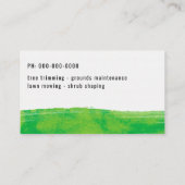 Landschappelijk ontwerp van de grasmaaiboom visitekaartje (Achterkant)