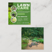 Landschappelijk ontwerp van de graszorg vierkante visitekaartje (Voorkant / Achterkant)
