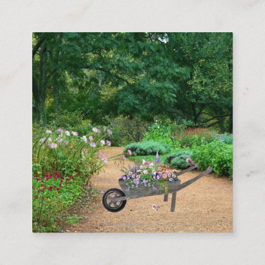 Landschappelijk ontwerp van de graszorg vierkante visitekaartje (Achterkant)