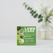 Landschappelijk ontwerp van de graszorg vierkante visitekaartje (Staand voorkant)