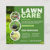 Landschappelijk ontwerp van de graszorg vierkante visitekaartje (Voorkant)