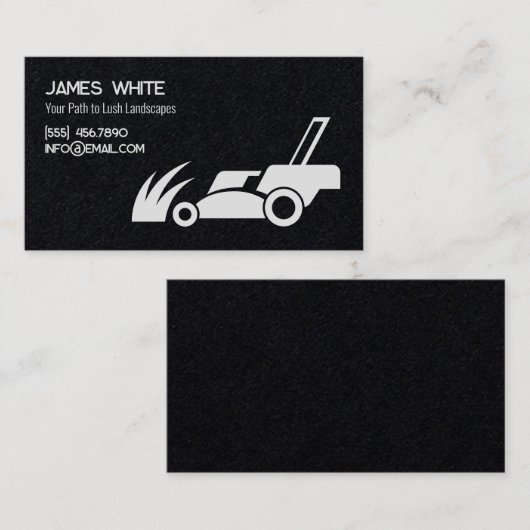 Landschappelijk ontwerp van de graszorg visitekaartje (Voorkant / Achterkant)